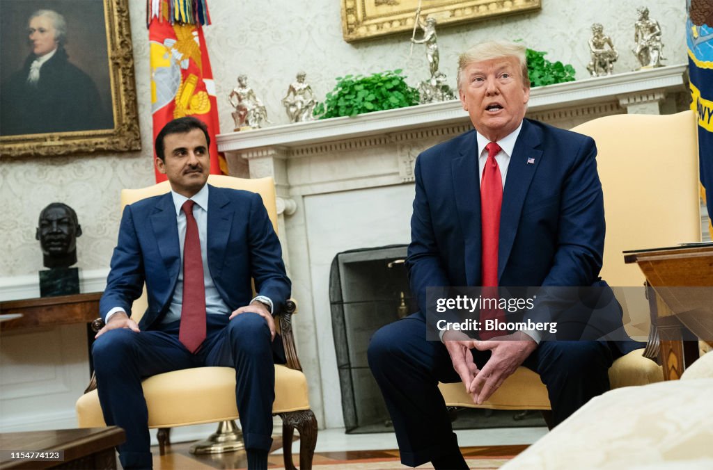 President Trump Hosts Qatari Emir Sheikh Tamim Bin Hamad Al-Thani At White House