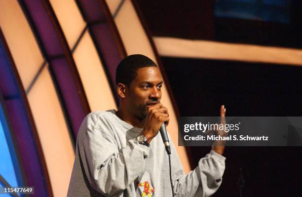 Comedian Tony Rock during Toys For Tots Benefit at The Laugh Factory - Show at The Laugh Factory in Hollywood, California, United States.