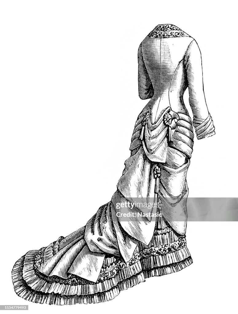Dress In Soft Twilled Silk Fabric Victorian Fashion Woman High Res Dress In Soft Twilled Silk Fabric Victorian Fashion Woman High Res