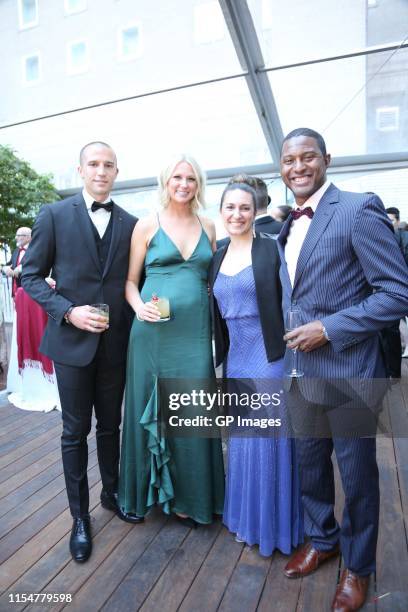 Evan Bush, Colleen Bush, Melisa Barile and Patrice Bernier attend Artists For Peace And Justice inaugural Montreal Gala honoring Arcade Fire raises...