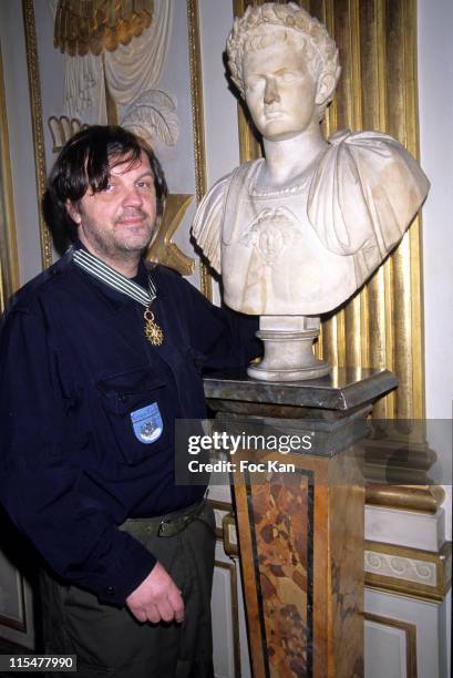 Emir Kusturica during Emir Kusturica Receives the Commandeur des Arts et Lettres Medal at Ministere de La Culture in Paris, France.