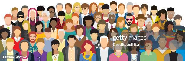 stockillustraties, clipart, cartoons en iconen met vector illustratie van mensen met verschillende kenmerken. - friendship man woman