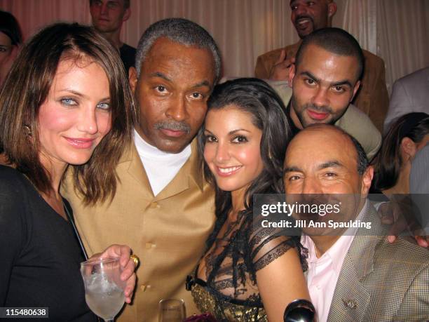 Cameron Diaz, Tony Parker, Sr., Sonia Vera, Tony Parker and Giovanni the Margarita King