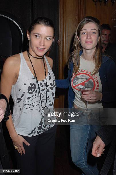 Emma De Caunes and Anais during Emma de Caunes Plays DJ at The Cointreaupolitan Party at Hotel Plazza Athenee in Paris, France.