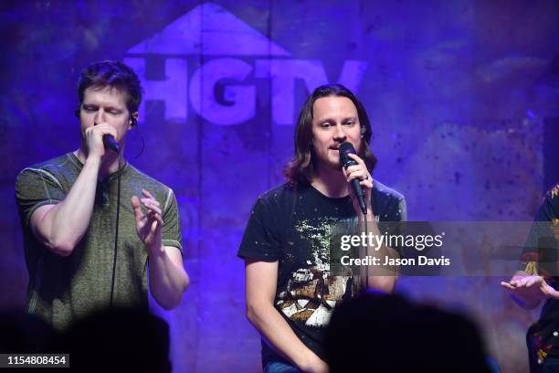 Adam Rupp and Tim Foust of Home Free perform onstage in the HGTV Lodge at CMA Music Fest on June 09, 2019 in Nashville, Tennessee.