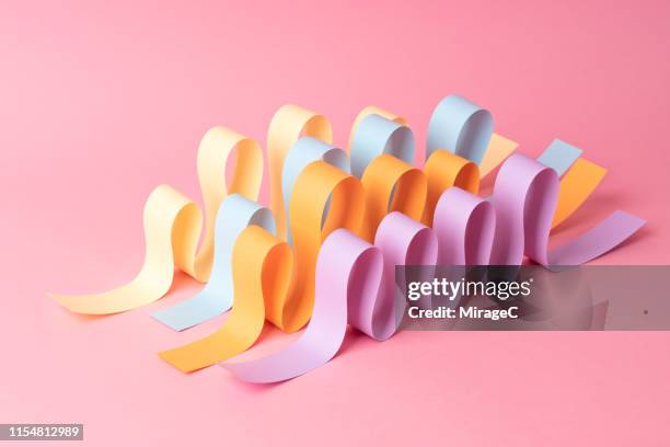 abstract wavy paper stripes - sinus stockfoto's en -beelden