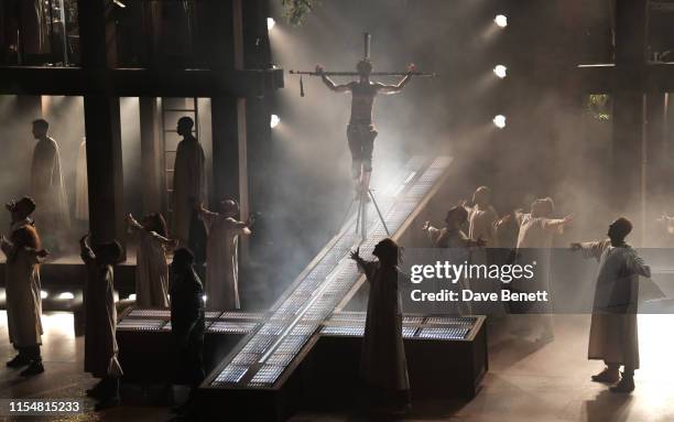 General view of the atmosphere during the press night performance of "Jesus Christ Superstar" at Barbican Theatre on July 9, 2019 in London, England.