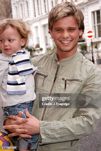 Jeff Brazier and family during HI-5 UK Concert Tour Launch at Sticky Fingers in London, Great Britain.