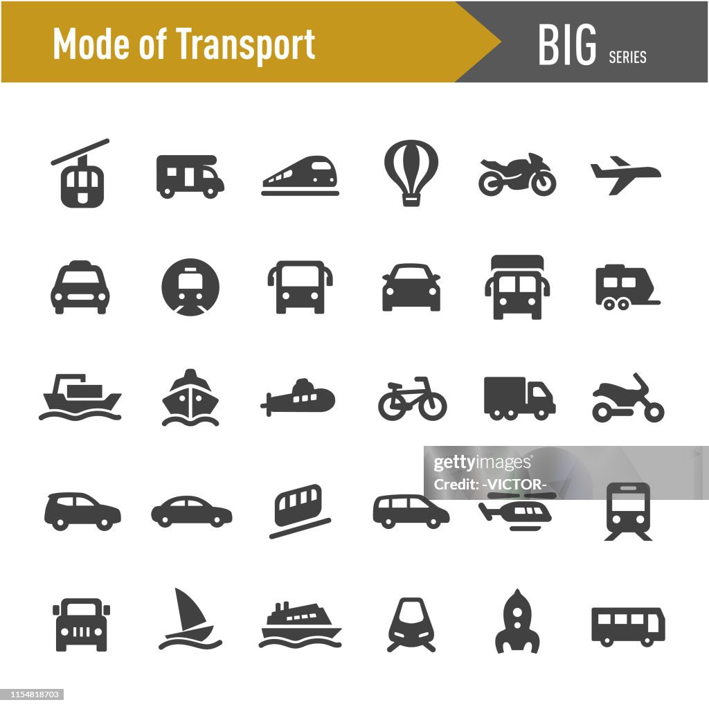 Mode of Transport Icons - Big Series