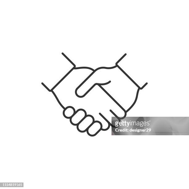 handshake and agree icon. - respect stock illustrations