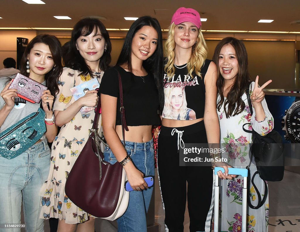 Chiara Ferragni and Fedez Arrive In Tokyo