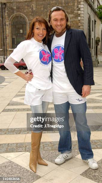 Lizzie Cundy and Jason Cundy during "Men In Pants" Day to Raise Money and Awareness for The Orchid Cancer Appeal at Guildhall in London, Great...