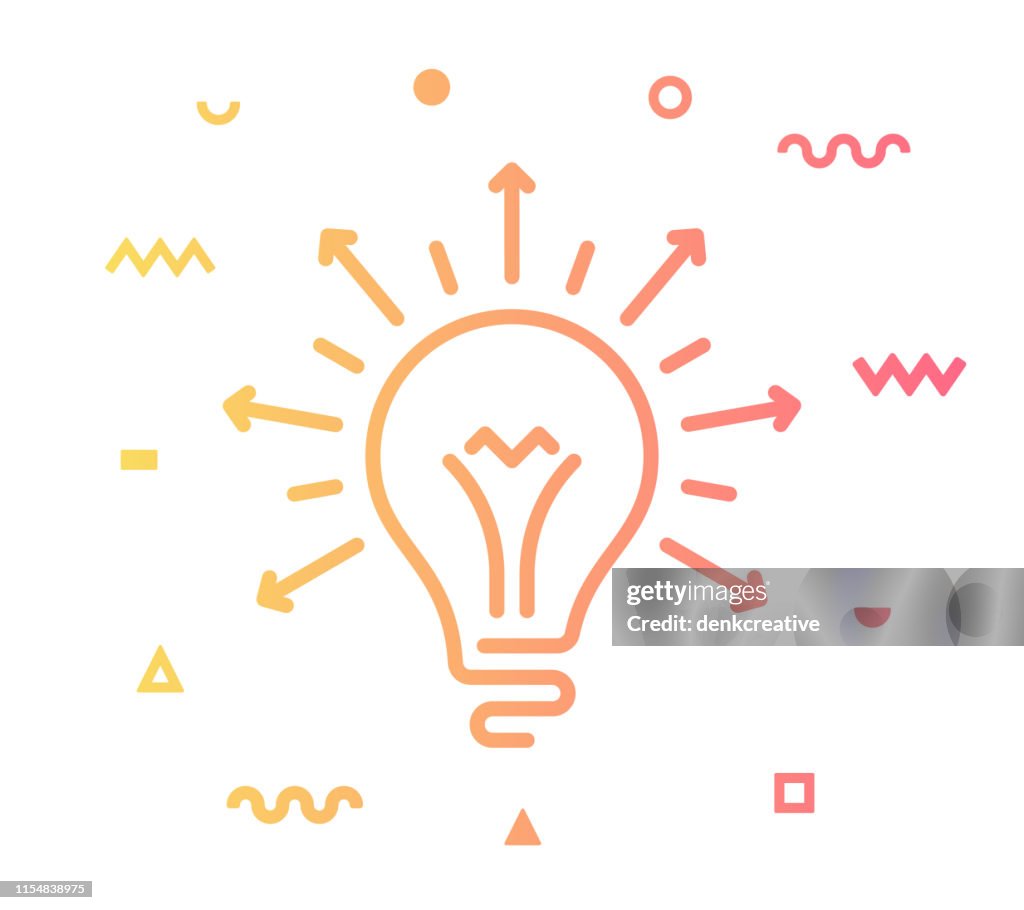 Sharing Ideas Line Style Icon Design