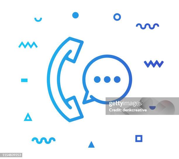 customer feedback line style icon design - switchboard operator stock illustrations