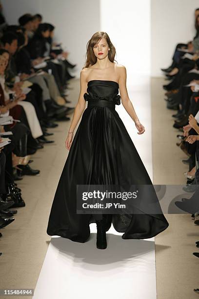 Freja Beha Erichsen wearing J.Mendel Fall 2007 during Mercedes-Benz Fashion Week Fall 2007 - J. Mendel - Runway at The Promenade, Bryant Park in New...