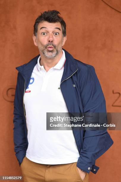 Stephane Plaza attends the 2019 French Tennis Open - Day Fithteen at Roland Garros on June 09, 2019 in Paris, France.