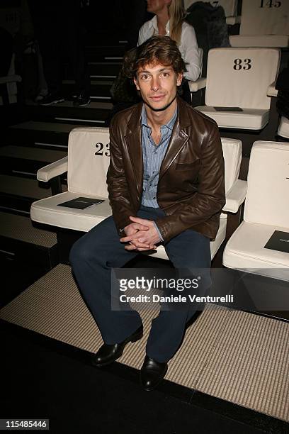 Giorgio Pasotti during Milan Fashion Week Fall/Winter 2007 - Armani - Front Row at Via Bergognone, 59 in Milan, Italy.