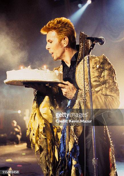David Bowie during David Bowie's 50th Birthday Celebration Concert at Madison Square Garden in New York City, New York, United States.