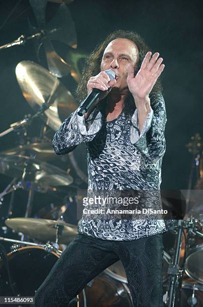 Ronnie James Dio of Heaven and Hell during Heaven and Hell Live World Tour 2007 at Los Angeles Forum in Los Angeles, CA, United States.