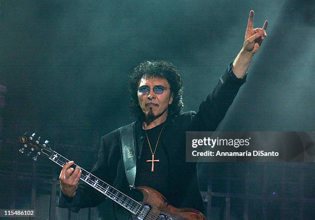 Tony Iommi of Heaven and Hell during Heaven and Hell Live World Tour 2007 at Los Angeles Forum in Los Angeles, CA, United States.