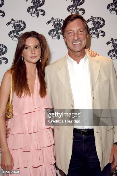 Lord Brockett and his Daughter during Wheels and Dollbaby Summer Party - Outside Arrivals in London, Great Britain.