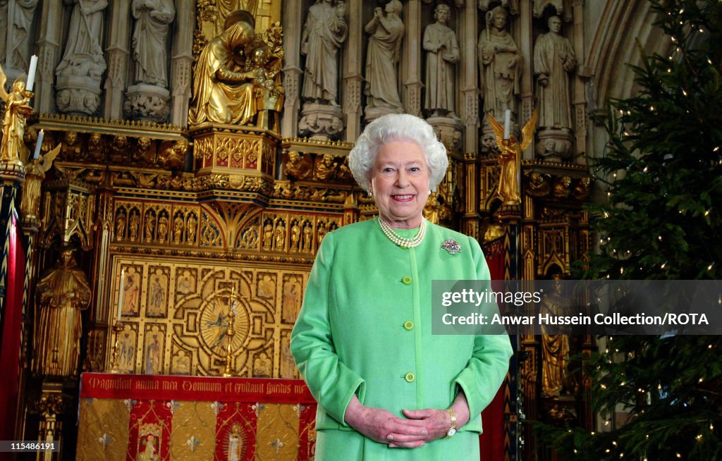 Queen Elizabeth II After Filming This Year's Christmas Broadcast at Southwark Cathedral