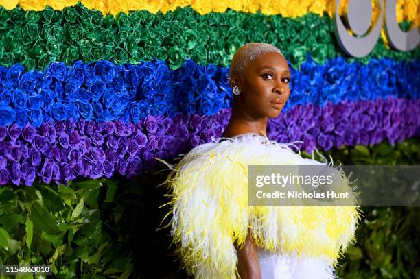 Cynthia Erivo attends the 73rd Annual Tony Awards at Radio City Music Hall on June 09, 2019 in New York City.