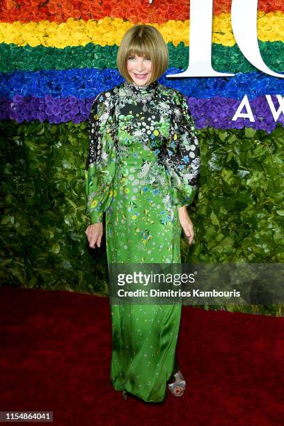 Anna Wintour attends the 73rd Annual Tony Awards at Radio City Music Hall on June 09, 2019 in New York City.