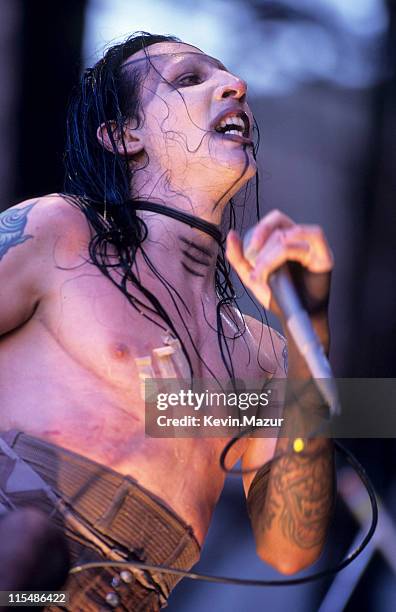 Marilyn Manson during Ozzfest at Giants Stadium - June 15, 1997 at Giants Stadium in New York, New York, United States.