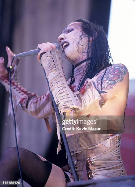 Marilyn Manson during Ozzfest at Giants Stadium - June 15, 1997 at Giants Stadium in New York, New York, United States.