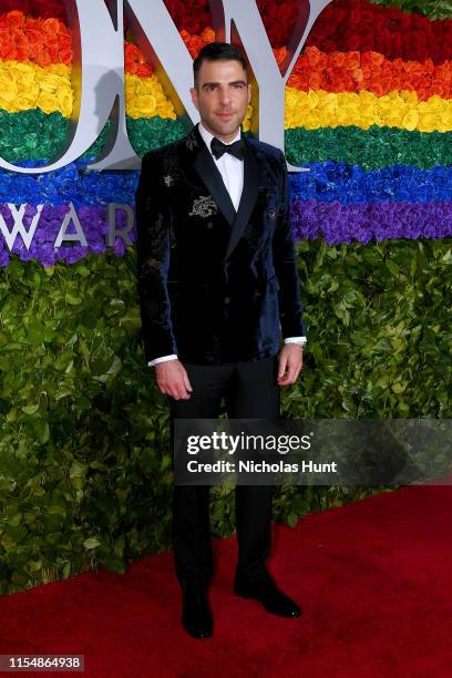 Zachary Quinto attends the 73rd Annual Tony Awards at Radio City Music Hall on June 09, 2019 in New York City.