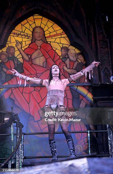 Marilyn Manson during Ozzfest at Giants Stadium - June 15, 1997 at Giants Stadium in New York, New York, United States.