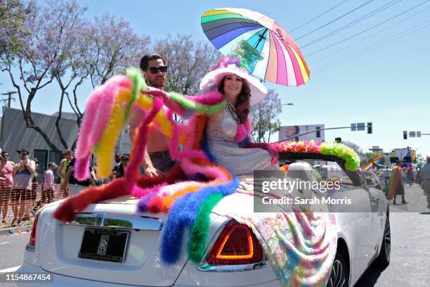 Lisa Vanderpump rides in the LA Pride Parade on June 9, 2019 in West Hollywood, California.