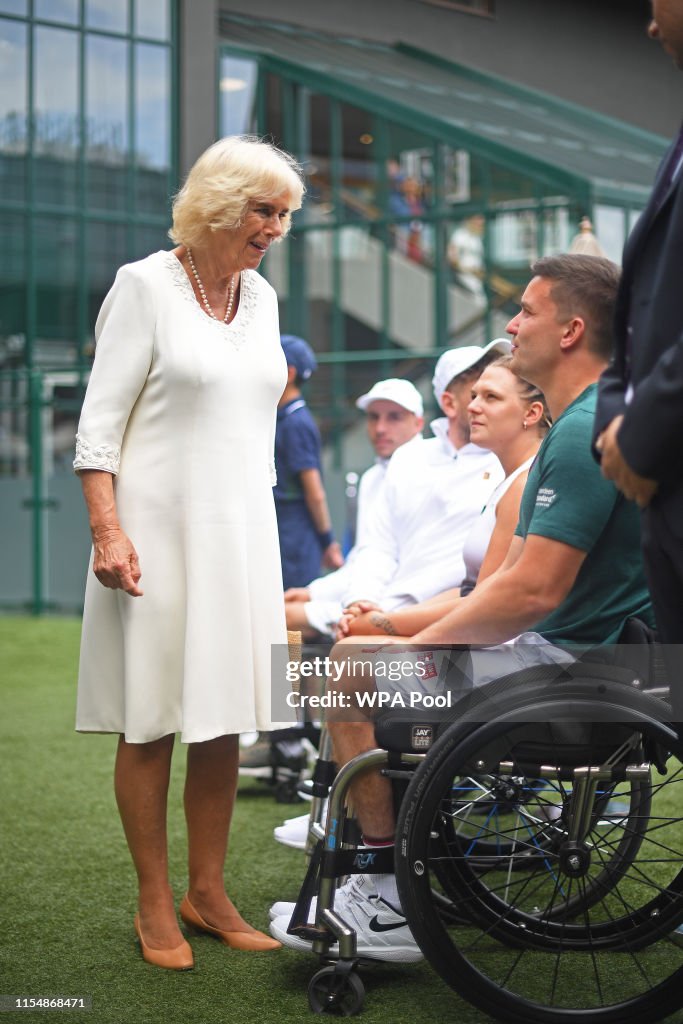 The Duchess of Cornwall Attends Wimbledon 2019 - Day 9