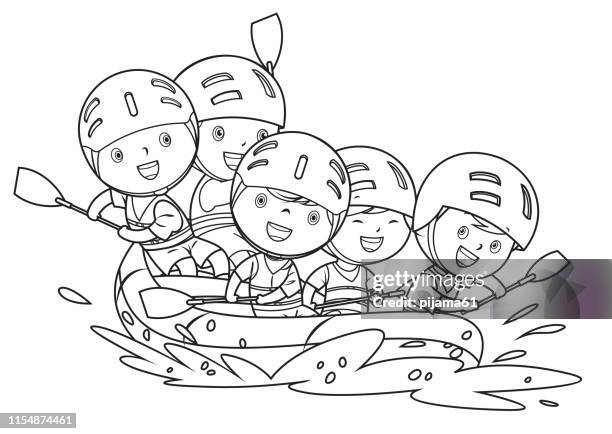 25 River Rafting Cartoon High Res Illustrations - Getty Images