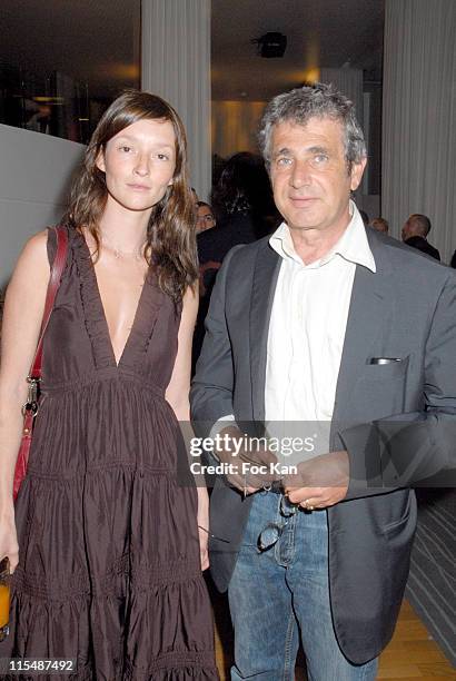 Audrey Marnay and Michel Boujenah during Shangri La Hotels and Resorts Cocktail Tribute to Zhang Ziyi - at La Maison Blanche Restaurant in Paris,...