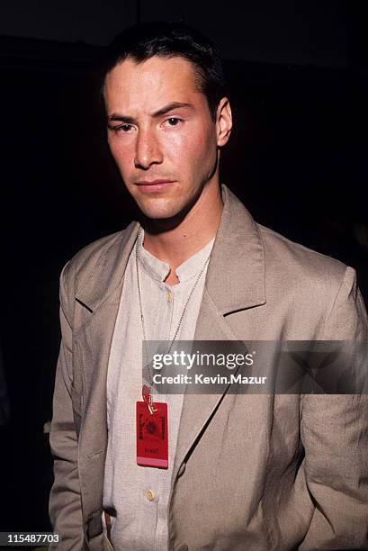 Keanu Reeves during The 1999 MTV Movie Awards at Barker Hanger in Santa Monica, California, United States.