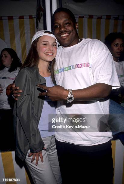 Natalie Portman and Mase during 1999 ""Kids for Kids"" Carnival Elizabeth Glasser Pediatric Aids Foundation Fundraiser at Industria Studio in New...