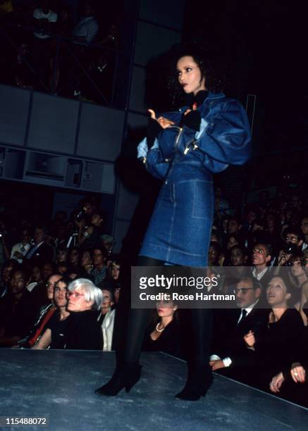 Iman during Azzedine Alaia Fashion Show - 1985 in New York City, New York, United States.