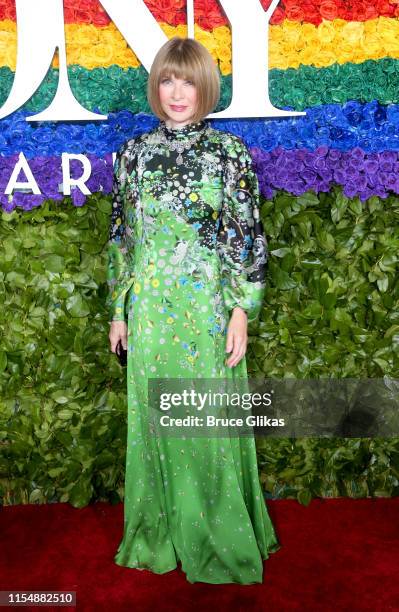 Anna Wintour attends the 73rd Annual Tony Awards at Radio City Music Hall on June 09, 2019 in New York City.