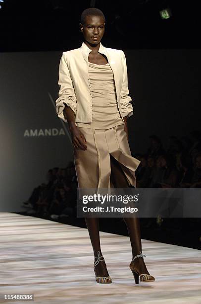 Ajuma Nasenyana wearing Amanda Wakeley Spring/Summer 2006