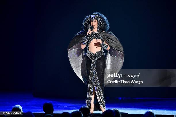 Stephanie J. Block performs a song from The Cher Show onstage during the 2019 Tony Awards at Radio City Music Hall on June 9, 2019 in New York City.