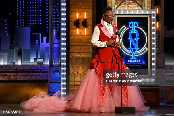 Billy Porter speaks onstage during the 73rd Annual Tony Awards at Radio City Music Hall on June 09, 2019 in New York City.
