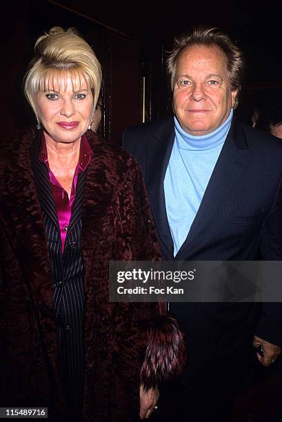 Ivana Trump and Massimo Gargia during Paris Fashion Week Haute Couture Spring/Summer 2007 - Franck Sorbier - Inside Arrivals at Theatre Palais Royal...