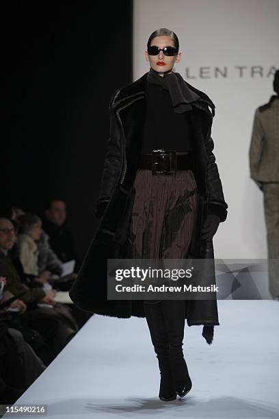 Model wearing Ellen Tracy Fall 2007 during Mercedes-Benz Fashion Week Fall 2007 - Ellen Tracy - Runway at The Showroom, Bryant Park in New York City,...