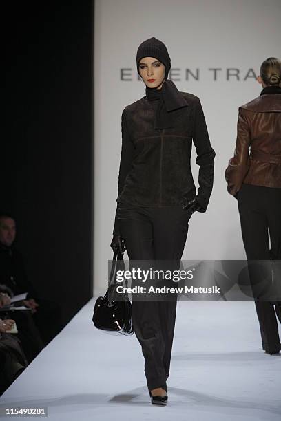 Model wearing Ellen Tracy Fall 2007 during Mercedes-Benz Fashion Week Fall 2007 - Ellen Tracy - Runway at The Showroom, Bryant Park in New York City,...