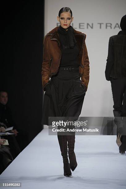 Model wearing Ellen Tracy Fall 2007 during Mercedes-Benz Fashion Week Fall 2007 - Ellen Tracy - Runway at The Showroom, Bryant Park in New York City,...