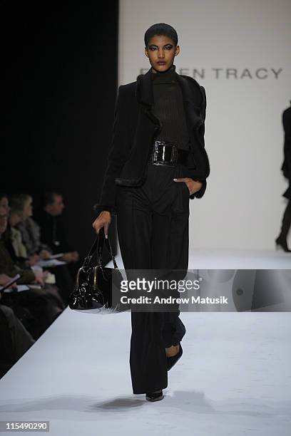 Models wearing Ellen Tracy Fall 2007 during Mercedes-Benz Fashion Week Fall 2007 - Ellen Tracy - Runway at The Showroom, Bryant Park in New York...