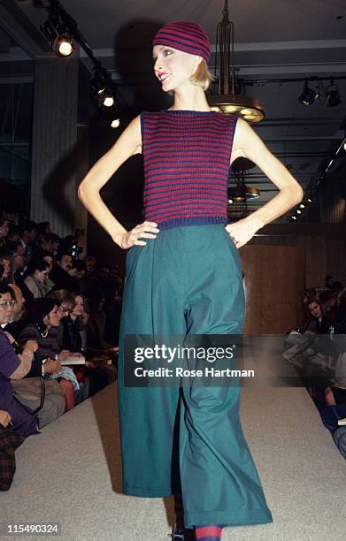 Karen Bjornson during Perry Ellis Fashion Show - 1980 in New York City, New York, United States.