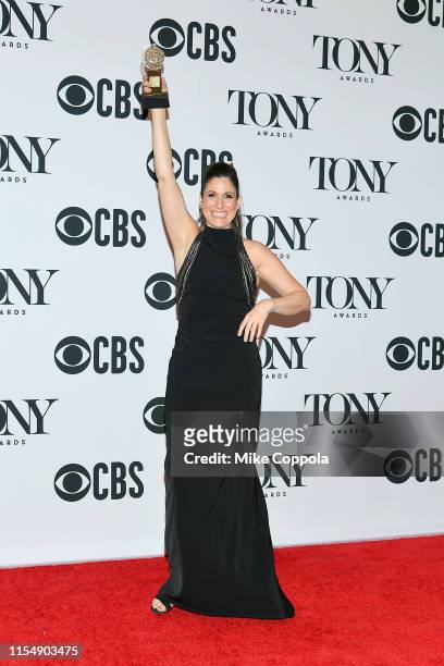 Stephanie J. Block, winner of the award for Best Performance by an Actress in a Leading Role in a Musical for “The Cher Show,” poses in the press...